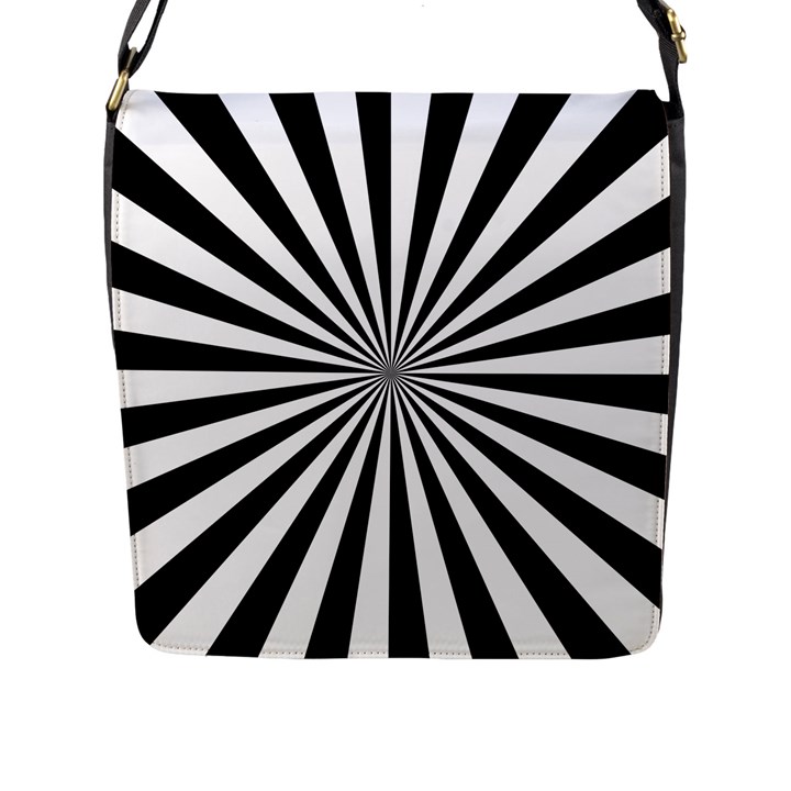 Rays Stripes Ray Laser Background Flap Messenger Bag (L) 