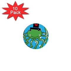 Octopus Sea Animal Ocean Marine 1  Mini Buttons (10 pack) 