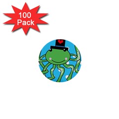 Octopus Sea Animal Ocean Marine 1  Mini Buttons (100 Pack)  by Nexatart