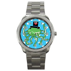 Octopus Sea Animal Ocean Marine Sport Metal Watch