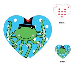 Octopus Sea Animal Ocean Marine Playing Cards (Heart) 