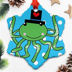 Octopus Sea Animal Ocean Marine Ornament (Snowflake)