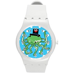 Octopus Sea Animal Ocean Marine Round Plastic Sport Watch (M)