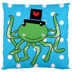 Octopus Sea Animal Ocean Marine Large Flano Cushion Case (Two Sides)