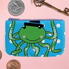 Octopus Sea Animal Ocean Marine Large Coin Purse