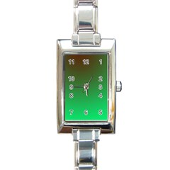 Course Colorful Pattern Abstract Green Rectangle Italian Charm Watch by Nexatart