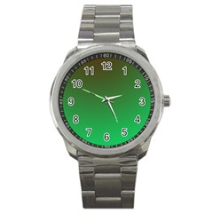 Course Colorful Pattern Abstract Green Sport Metal Watch