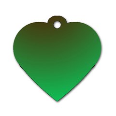 Course Colorful Pattern Abstract Green Dog Tag Heart (one Side) by Nexatart