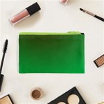 Course Colorful Pattern Abstract Green Cosmetic Bag (XS) Back