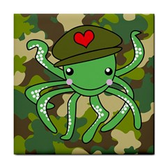 Octopus Army Ocean Marine Sea Tile Coasters by Nexatart