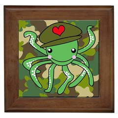 Octopus Army Ocean Marine Sea Framed Tiles by Nexatart