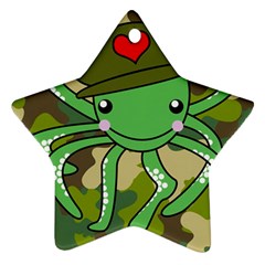 Octopus Army Ocean Marine Sea Ornament (star) by Nexatart