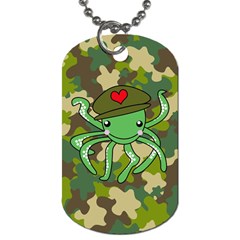 Octopus Army Ocean Marine Sea Dog Tag (one Side)