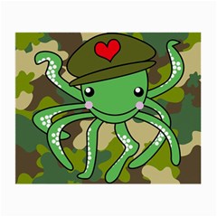 Octopus Army Ocean Marine Sea Small Glasses Cloth (2-side) by Nexatart