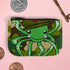 Octopus Army Ocean Marine Sea Mini Coin Purses by Nexatart