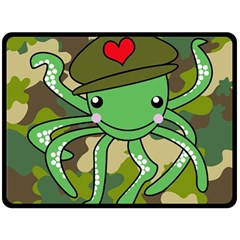 Octopus Army Ocean Marine Sea Fleece Blanket (large)  by Nexatart