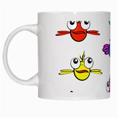 Fish Swim Cartoon Funny Cute White Mugs by Nexatart