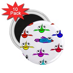 Fish Swim Cartoon Funny Cute 2 25  Magnets (10 Pack)  by Nexatart