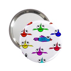 Fish Swim Cartoon Funny Cute 2 25  Handbag Mirrors by Nexatart