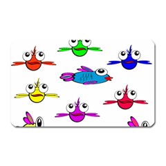 Fish Swim Cartoon Funny Cute Magnet (rectangular) by Nexatart