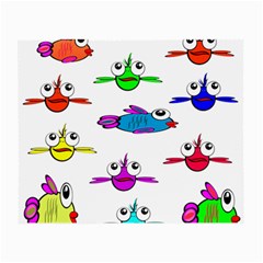 Fish Swim Cartoon Funny Cute Small Glasses Cloth by Nexatart