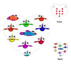 Fish Swim Cartoon Funny Cute Playing Cards (heart)  by Nexatart