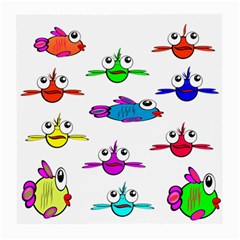 Fish Swim Cartoon Funny Cute Medium Glasses Cloth by Nexatart