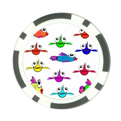 Fish Swim Cartoon Funny Cute Poker Chip Card Guard by Nexatart