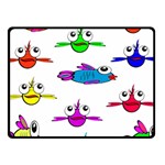 Fish Swim Cartoon Funny Cute Fleece Blanket (Small) 50 x40  Blanket Front