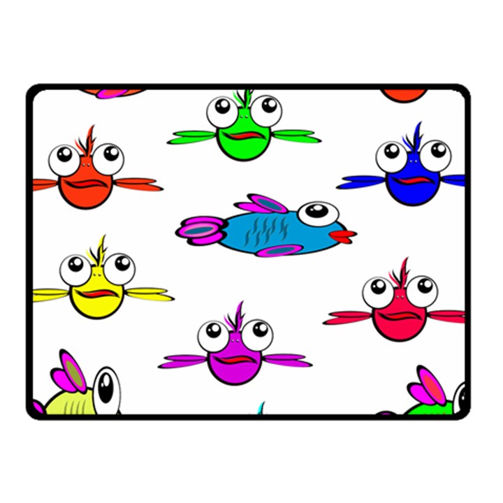 Fish Swim Cartoon Funny Cute Fleece Blanket (Small)