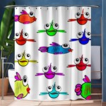 Fish Swim Cartoon Funny Cute Shower Curtain 60  x 72  (Medium)  60 x72  Curtain