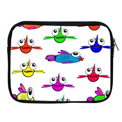 Fish Swim Cartoon Funny Cute Apple Ipad 2/3/4 Zipper Cases by Nexatart