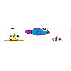 Fish Swim Cartoon Funny Cute Flano Scarf (large) by Nexatart