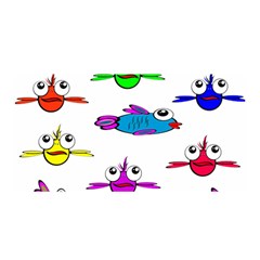 Fish Swim Cartoon Funny Cute Satin Wrap by Nexatart