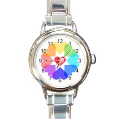 Heart Love Romance Romantic Round Italian Charm Watch by Nexatart