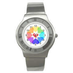 Heart Love Romance Romantic Stainless Steel Watch by Nexatart