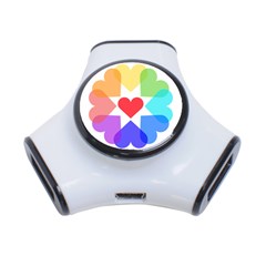 Heart Love Romance Romantic 3-port Usb Hub by Nexatart