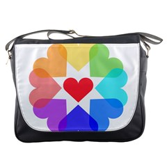 Heart Love Romance Romantic Messenger Bags by Nexatart