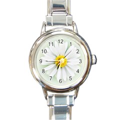 Art Daisy Flower Art Flower Deco Round Italian Charm Watch by Nexatart