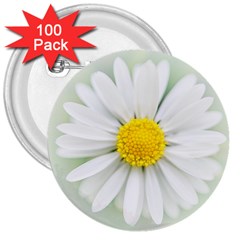 Art Daisy Flower Art Flower Deco 3  Buttons (100 Pack)  by Nexatart