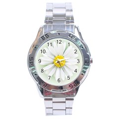 Art Daisy Flower Art Flower Deco Stainless Steel Analogue Watch by Nexatart