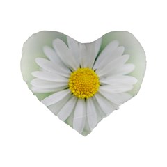 Art Daisy Flower Art Flower Deco Standard 16  Premium Heart Shape Cushions by Nexatart