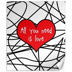 Love Abstract Heart Romance Shape Canvas 8  X 10  by Nexatart