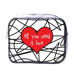 Love Abstract Heart Romance Shape Mini Toiletries Bags by Nexatart