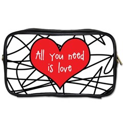 Love Abstract Heart Romance Shape Toiletries Bags 2-side by Nexatart