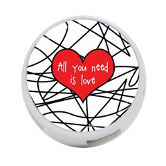 Love Abstract Heart Romance Shape 4-port Usb Hub (two Sides)  by Nexatart