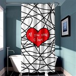 Love Abstract Heart Romance Shape Shower Curtain 36  x 72  (Stall)  Curtain(36 X72 ) - 33.26 x66.24  Curtain(36 X72 )