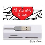 Love Abstract Heart Romance Shape Memory Card Reader (Stick)  Front