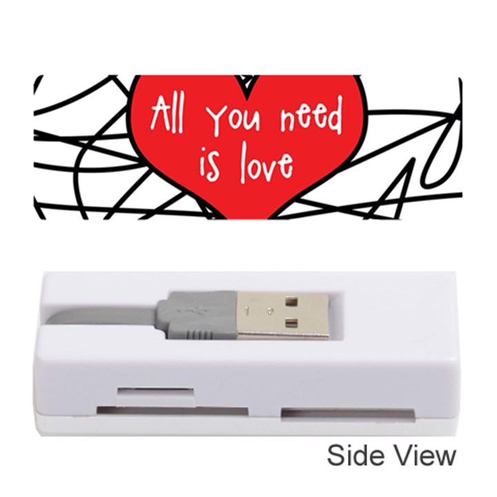 Love Abstract Heart Romance Shape Memory Card Reader (Stick) 