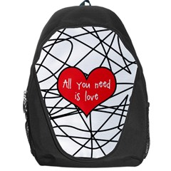 Love Abstract Heart Romance Shape Backpack Bag by Nexatart